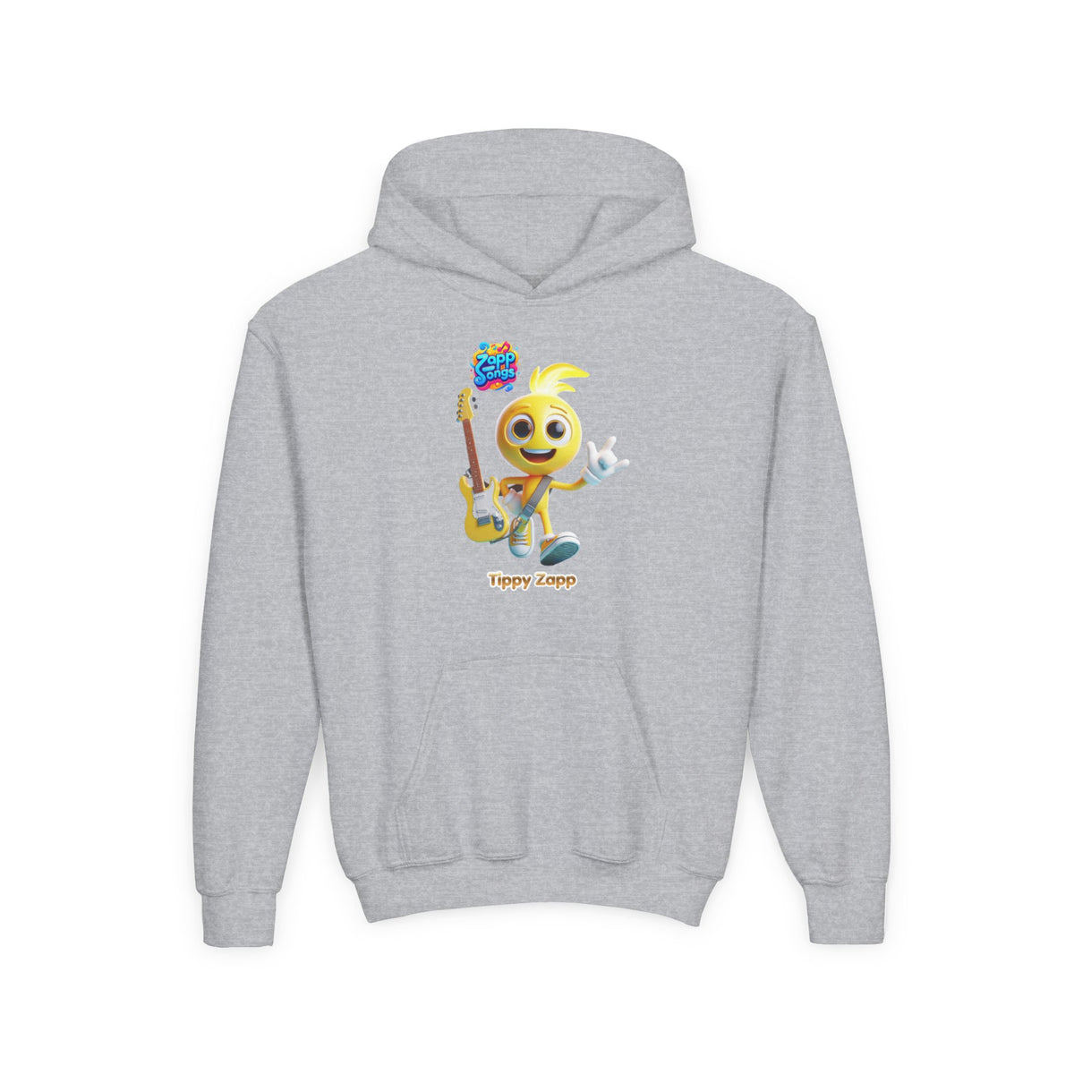 "Tippy Zapp" Guitar Character Kids Hoodie