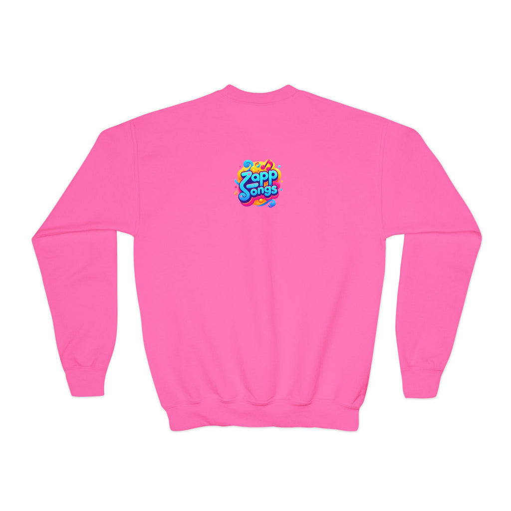 Zazzy Zapp "I Am Happy" — Youth Crewneck Sweatshirt