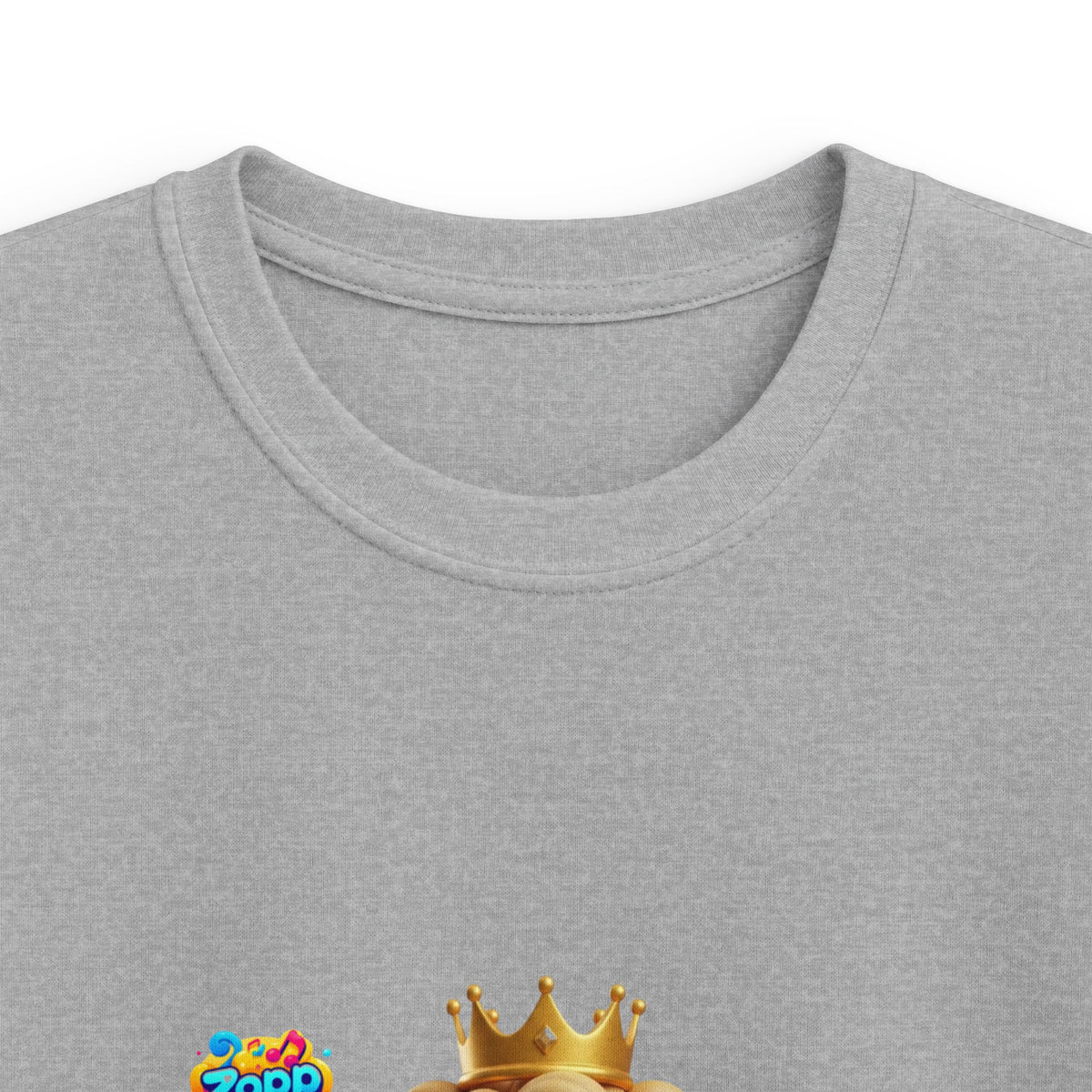 Kinder-T-Shirt – „Prinz Glitzer Zapp Figur“ Süße gekrönte Sonne Grafik