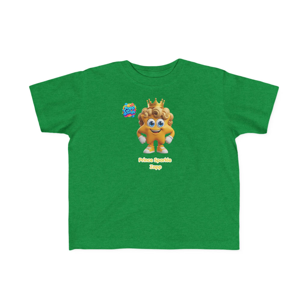 Toddler Tee — Prince Sparkle Zapp Character Cute Crowned Graphic Shirt