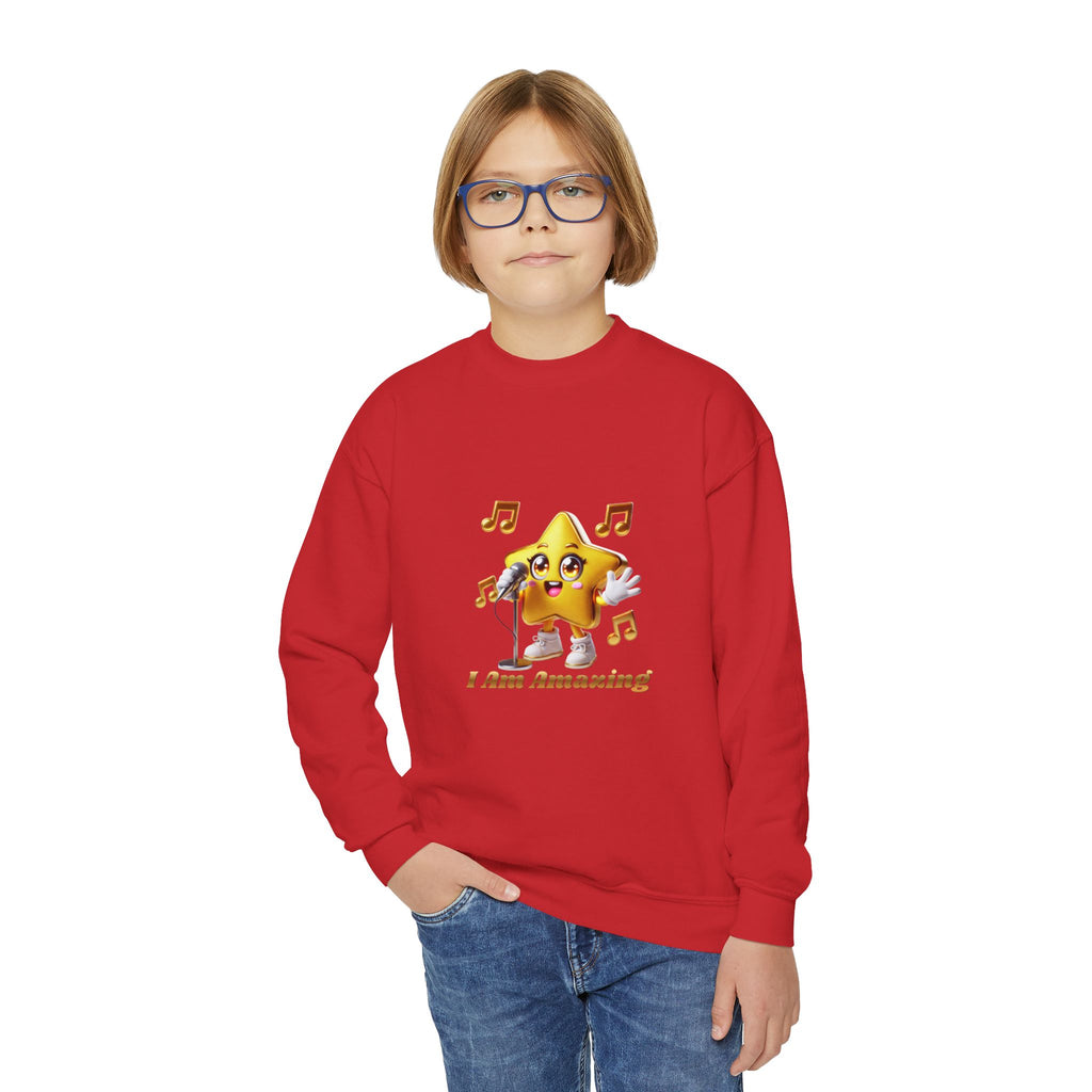 Twinkie Zapp “I AM AMAZING”  — Youth Crewneck Sweatshirt