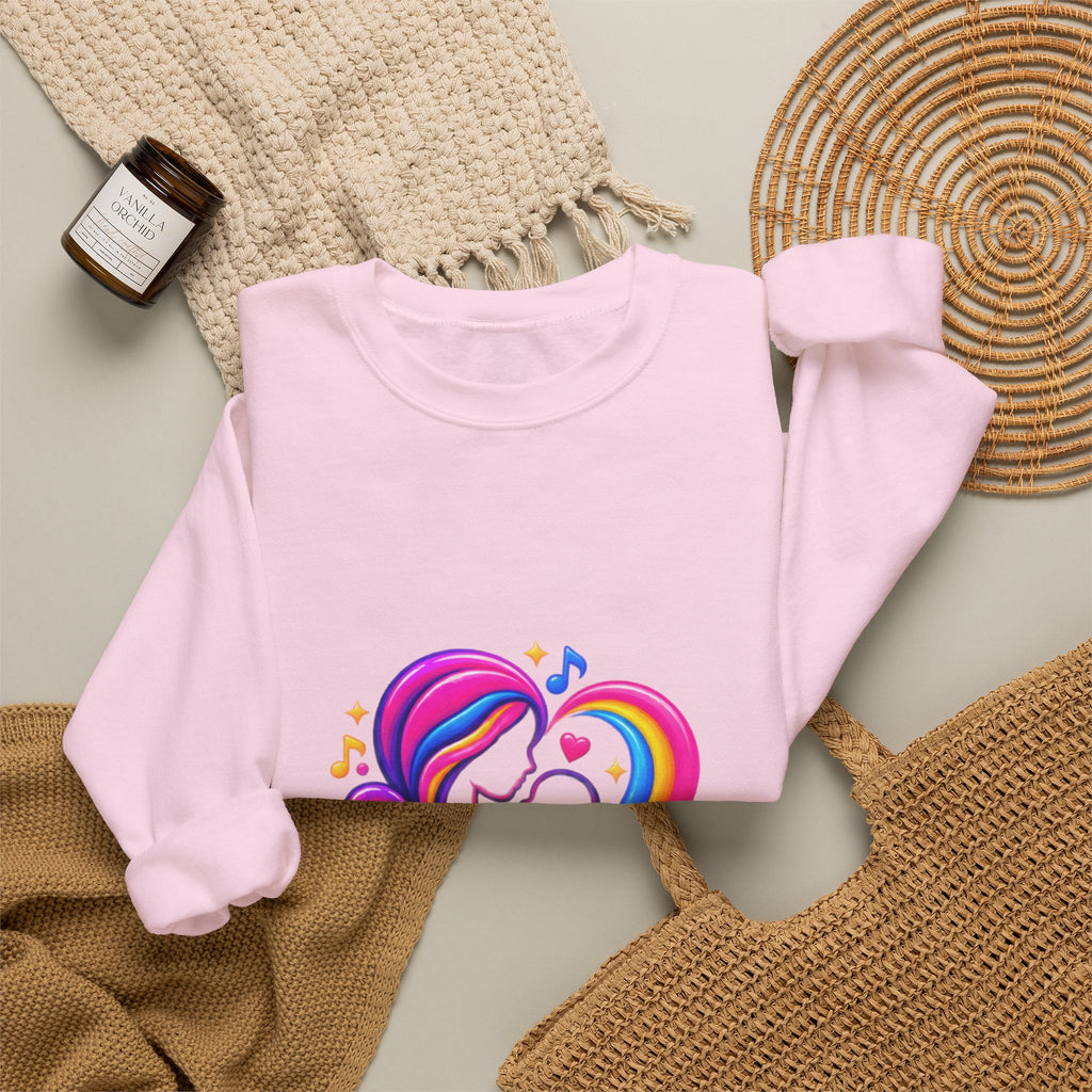 ZappMoms Heart Mom and Child Crewneck Sweatshirt