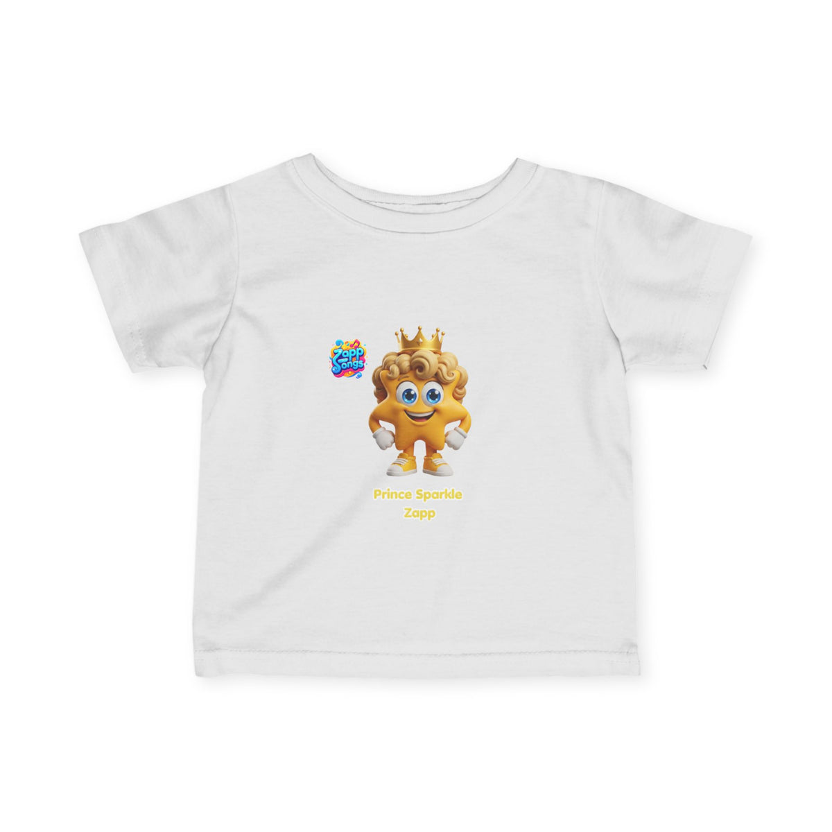 Infant Tee — 'Prince Sparkle Zapp Character' Cute Crowned Baby Shirt