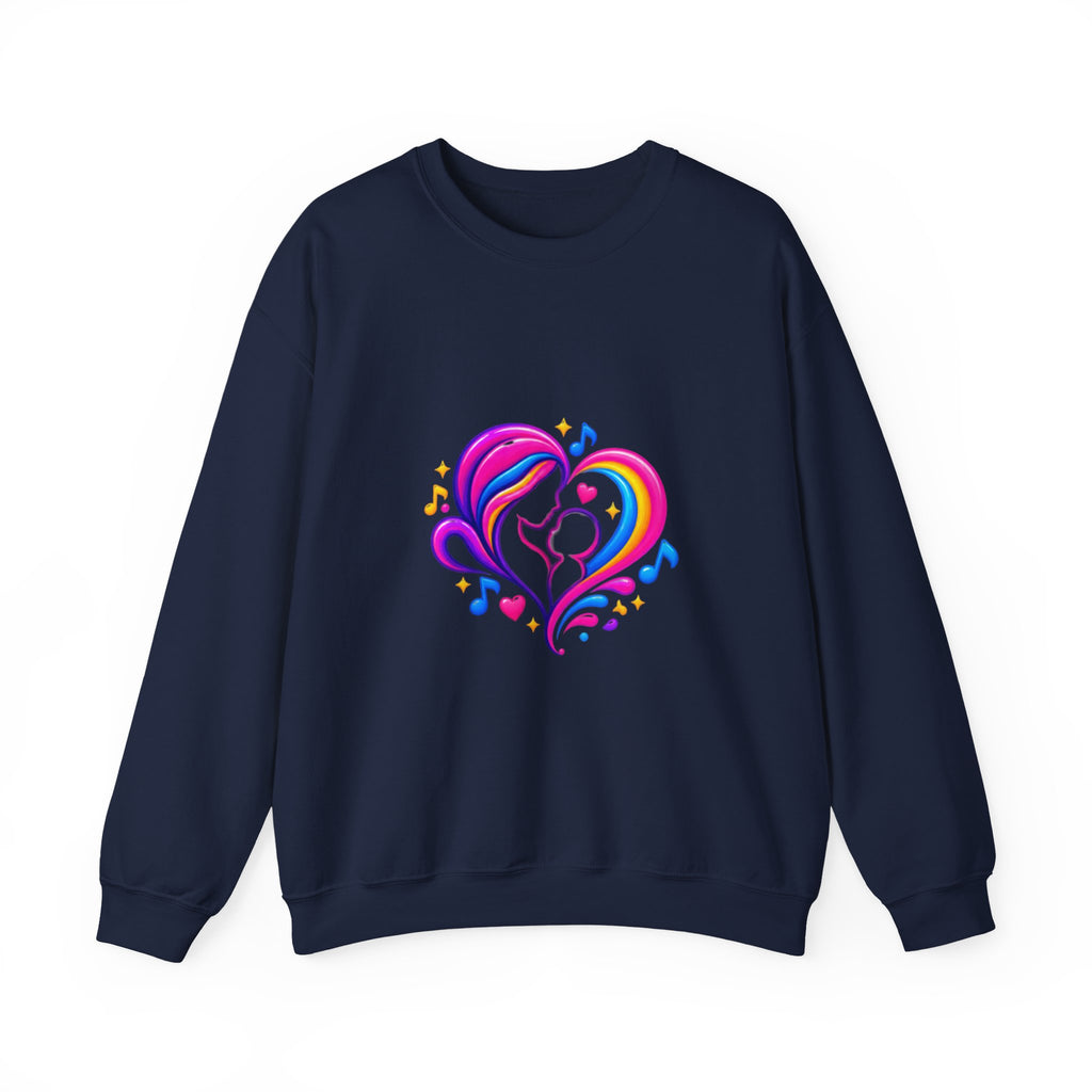 ZappMoms Heart Mom and Child Crewneck Sweatshirt