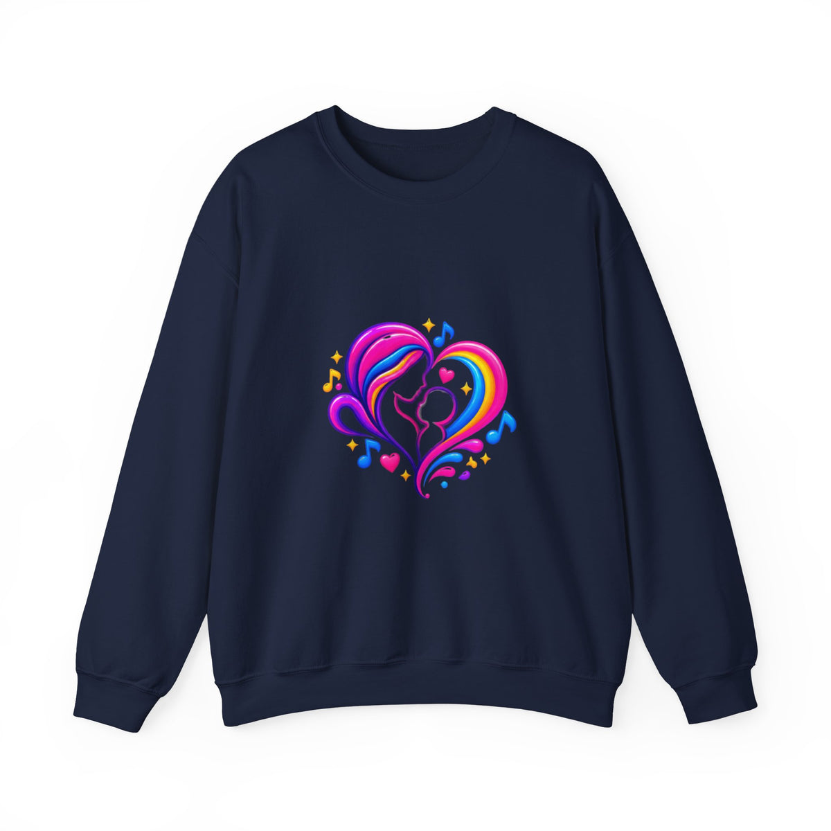 ZappMoms Heart Mom and Child Crewneck Sweatshirt