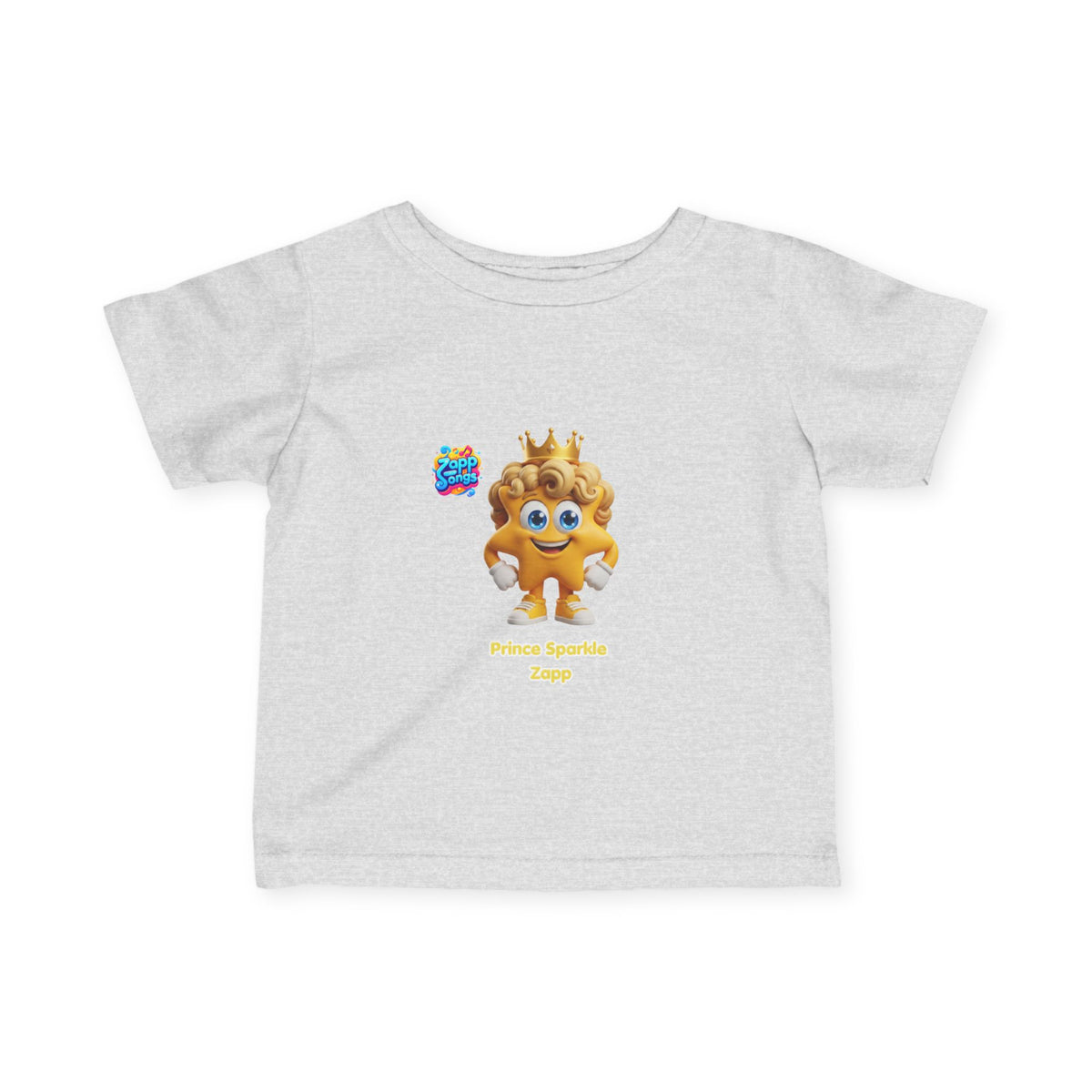 Infant Tee — 'Prince Sparkle Zapp Character' Cute Crowned Baby Shirt