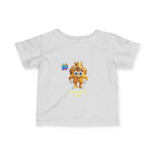 Infant Tee — 'Prince Sparkle Zapp Character' Cute Crowned Baby Shirt