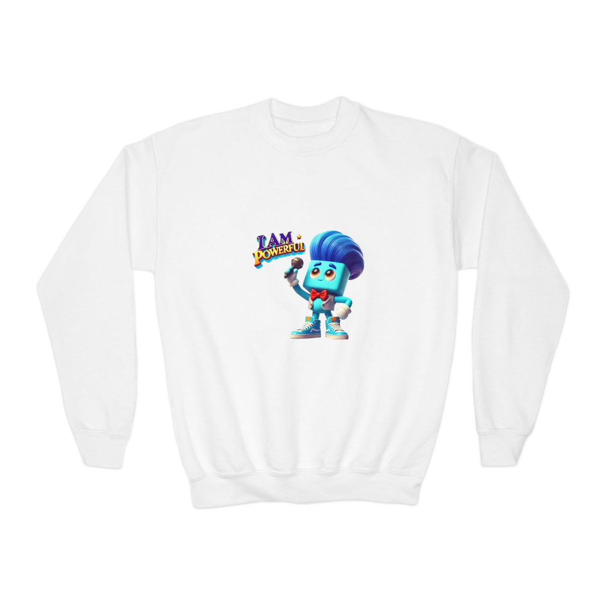 Rappa Zapp "I Am Powerful" — Youth Crewneck Sweatshirt