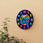 Acrylic Wall Clock — Colorful Kids "Zopp Songs" Musical Number Clock