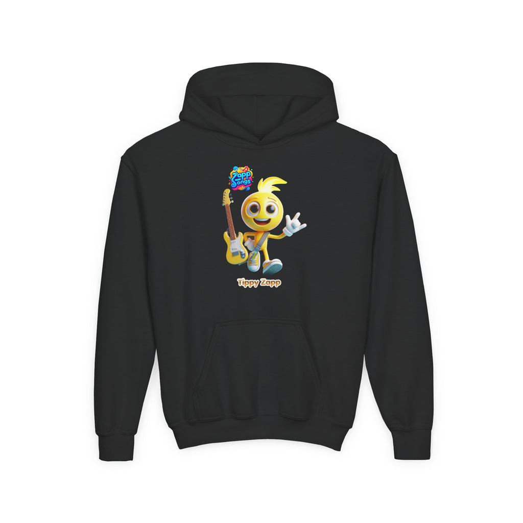 "Tippy Zapp" Guitar Character Kids Hoodie