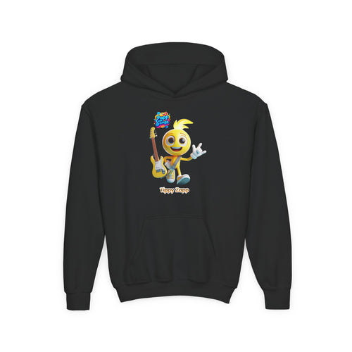 "Tippy Zapp" Guitar Character Kids Hoodie