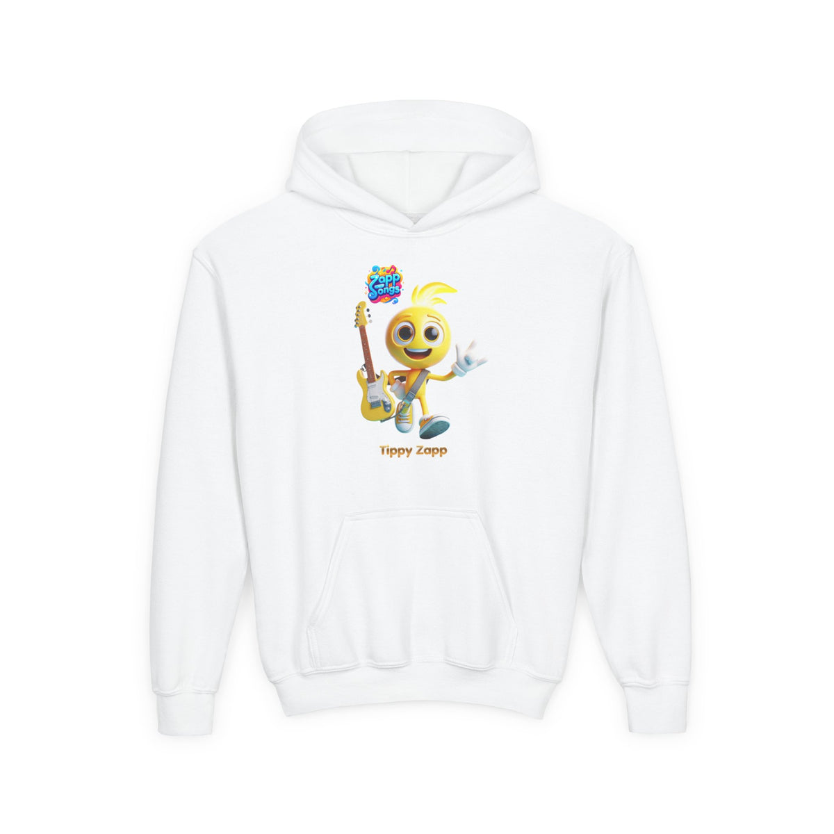 "Tippy Zapp" Guitar Character Kids Hoodie