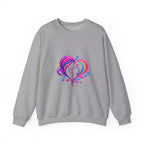 ZappMoms Heart Mom and Child Crewneck Sweatshirt