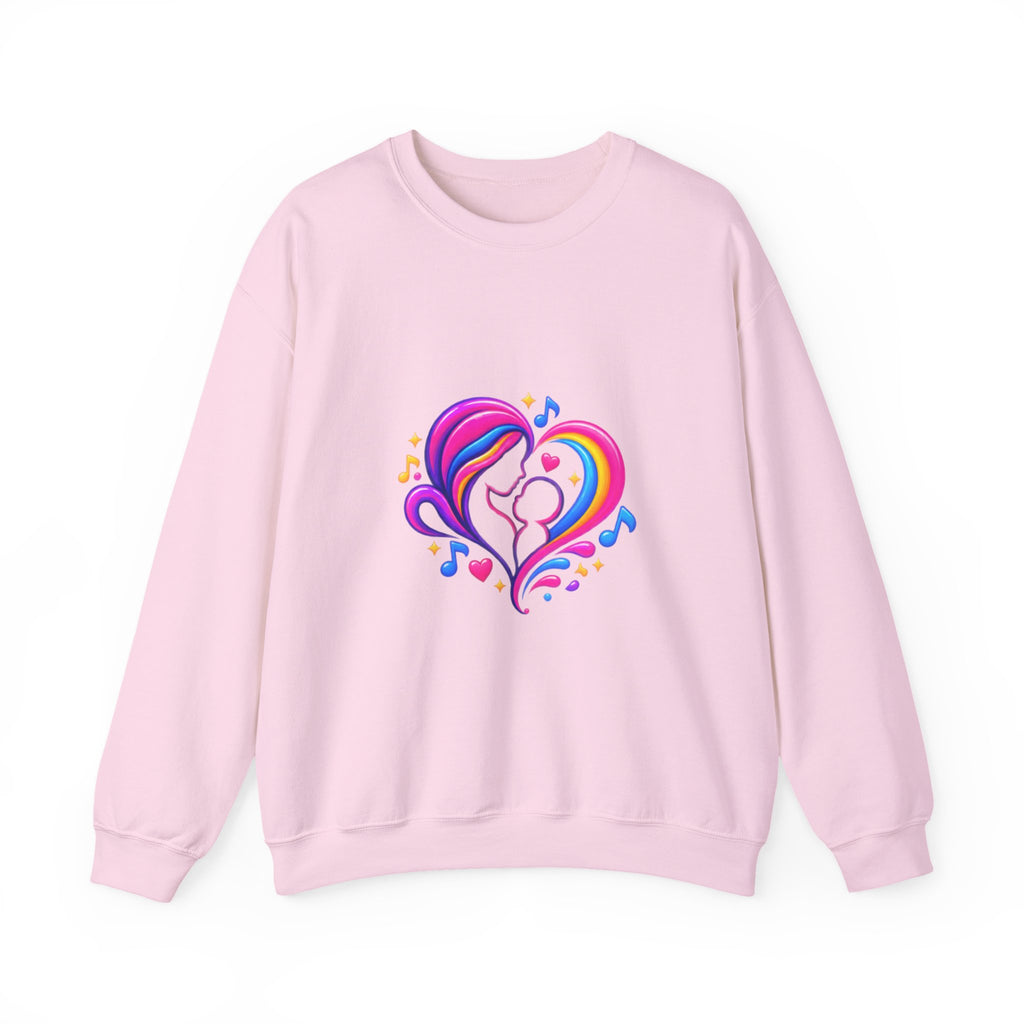 ZappMoms Heart Mom and Child Crewneck Sweatshirt