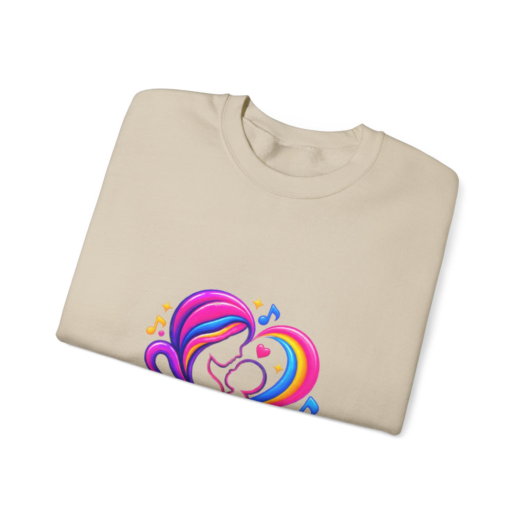 ZappMoms Heart Mom and Child Crewneck Sweatshirt