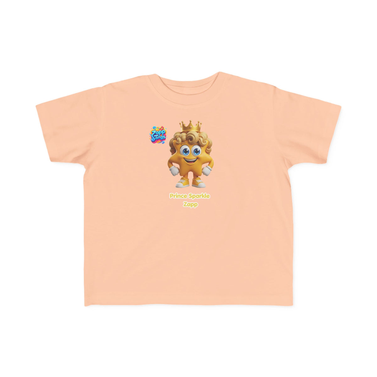 Toddler Tee — Prince Sparkle Zapp Character Cute Crowned Graphic Shirt