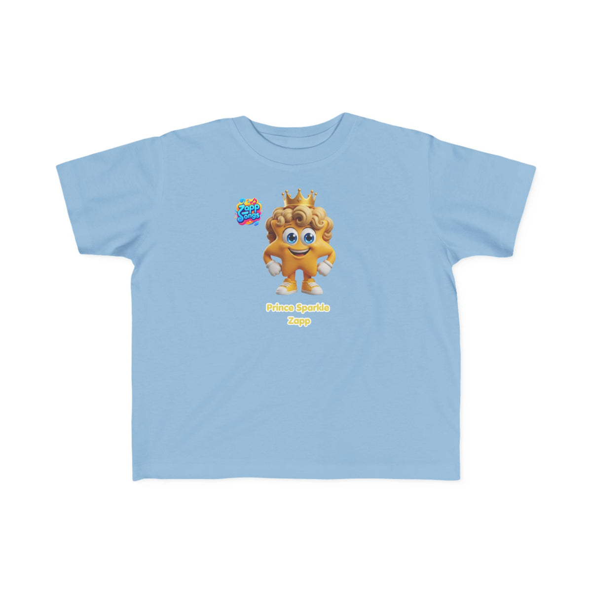 Toddler Tee — Prince Sparkle Zapp Character Cute Crowned Graphic Shirt