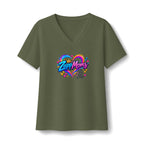 ZappMoms Heart V-Neck Tee