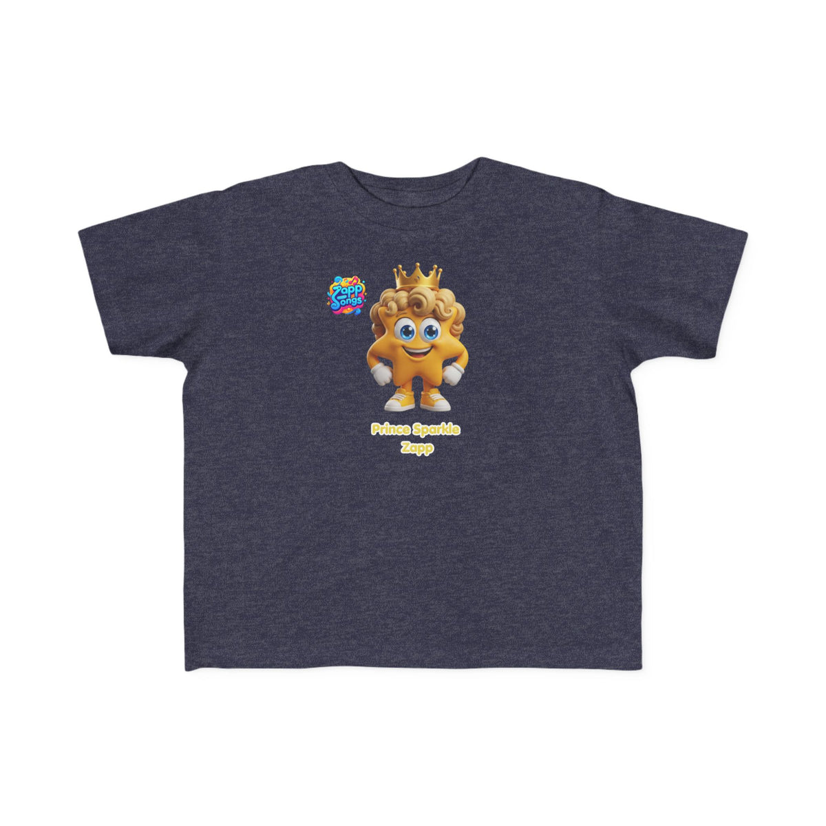 Toddler Tee — Prince Sparkle Zapp Character Cute Crowned Graphic Shirt