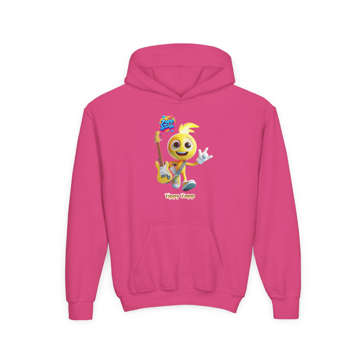 "Tippy Zapp" Guitar Character Kids Hoodie