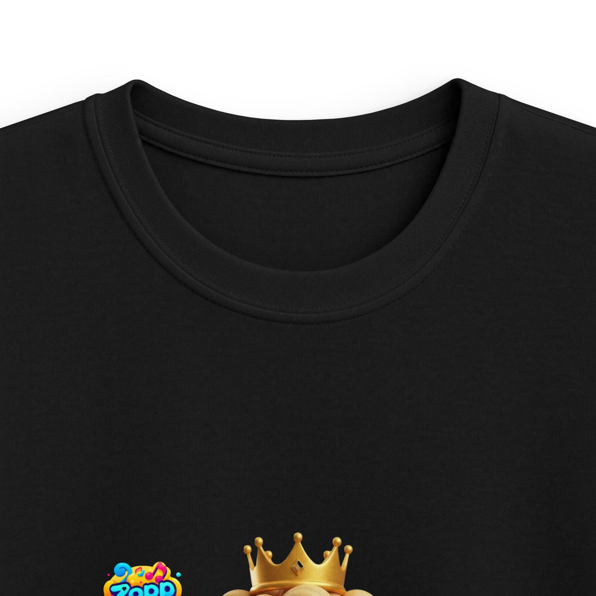 Kids Tee — "Prince Sparkle Zapp Character" Cute Crowned Sun Graphic