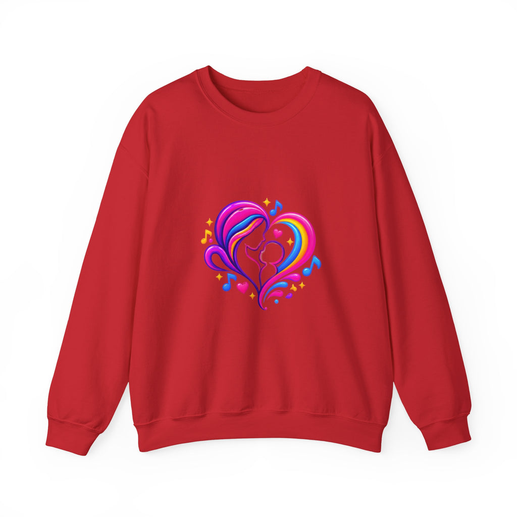 ZappMoms Heart Mom and Child Crewneck Sweatshirt