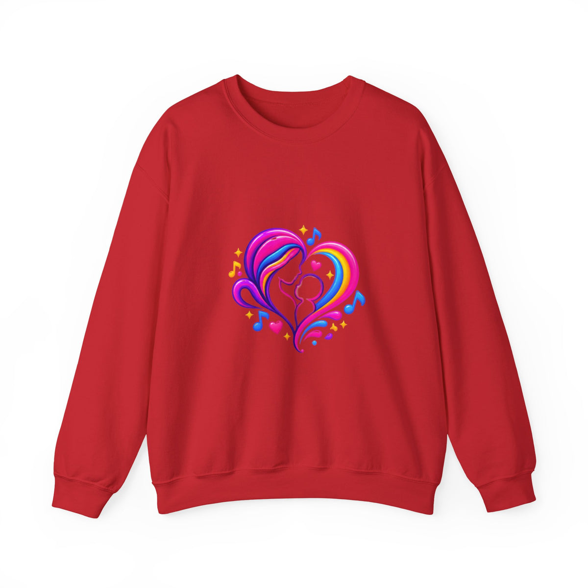 ZappMoms Heart Mom and Child Crewneck Sweatshirt