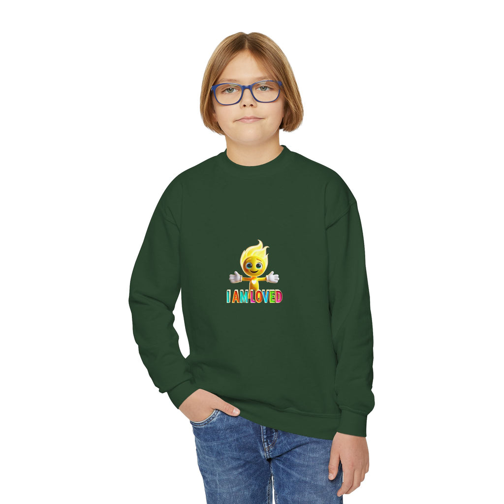 Tippy Zapp 'I Am Loved' — Youth Crewneck Sweatshirt