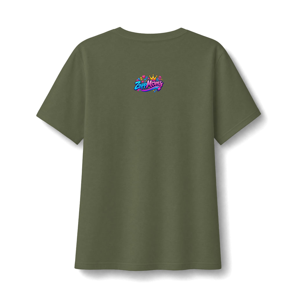 ZappMoms Mom and Child Heart Short Sleeve V-Neck Tee