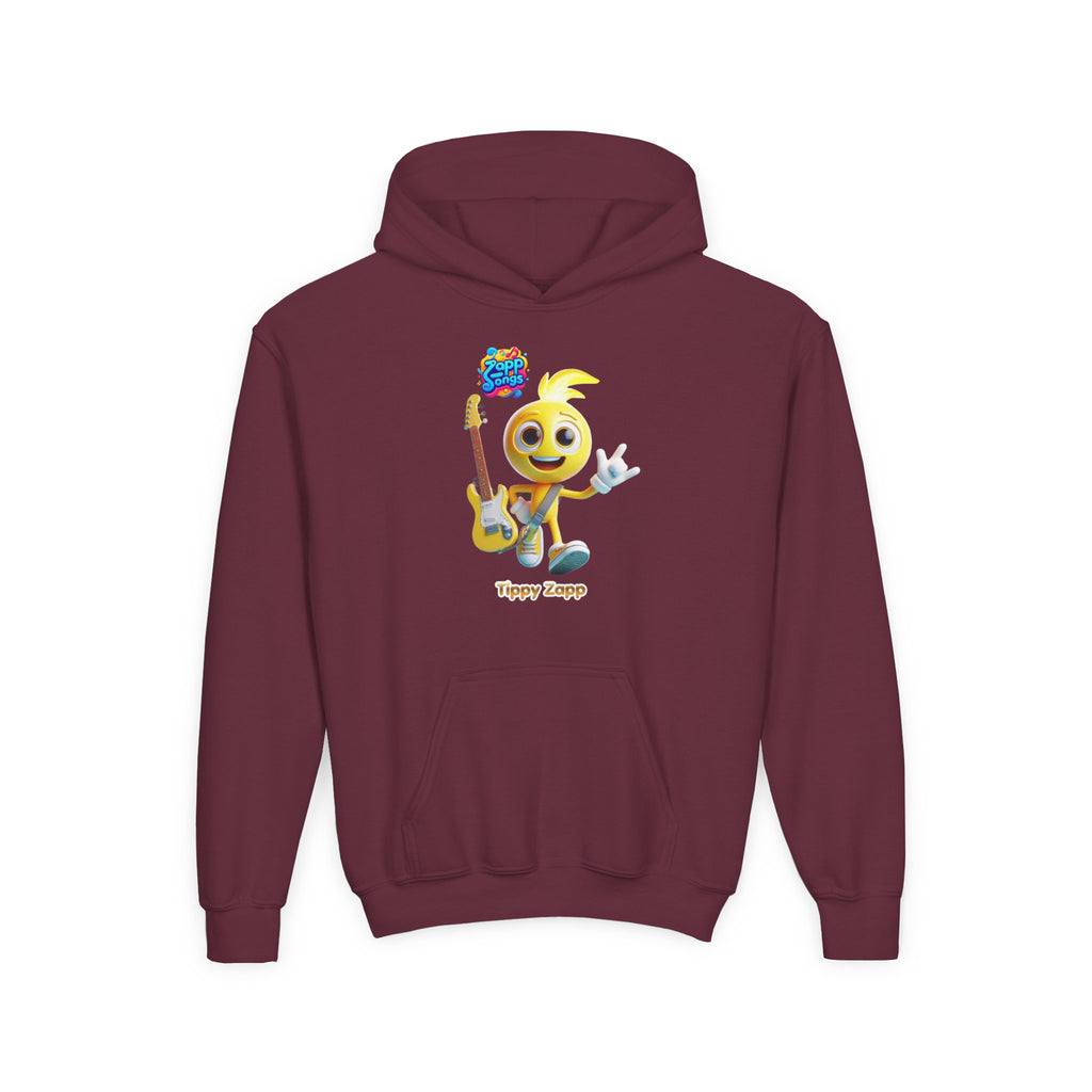 "Tippy Zapp" Guitar Character Kids Hoodie