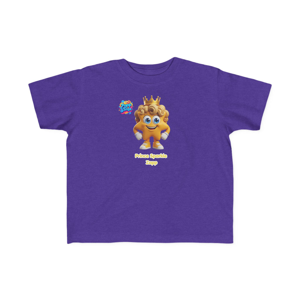 Toddler Tee — Prince Sparkle Zapp Character Cute Crowned Graphic Shirt