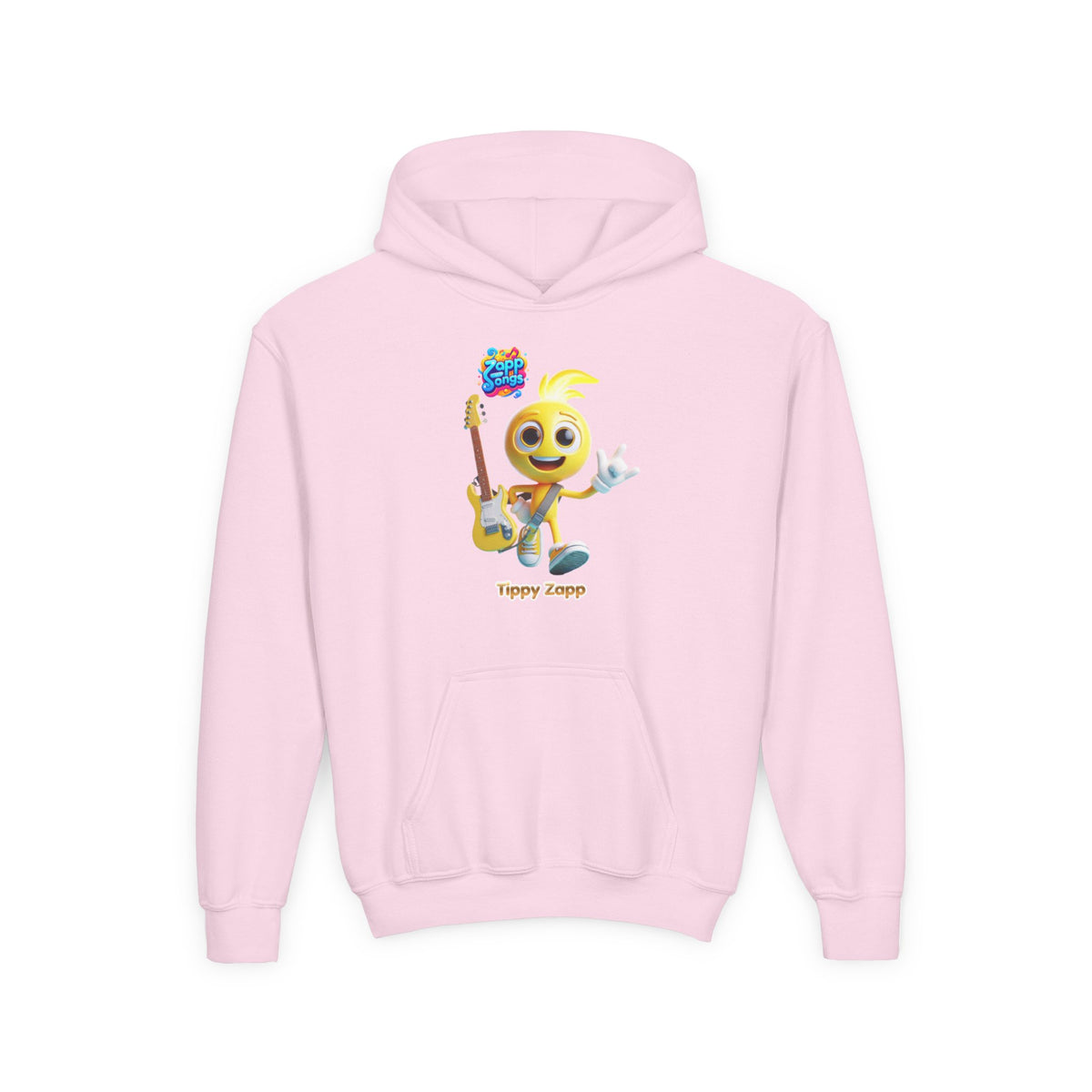 "Tippy Zapp" Guitar Character Kids Hoodie