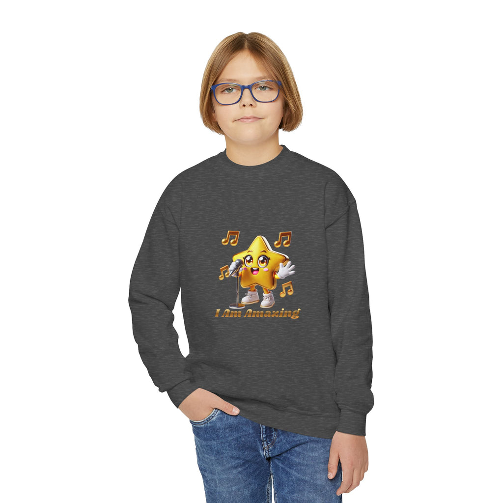 Twinkie Zapp “I AM AMAZING”  — Youth Crewneck Sweatshirt