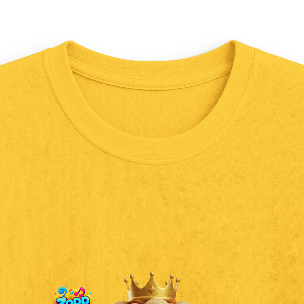 Kinder-T-Shirt – „Prinz Glitzer Zapp Figur“ Süße gekrönte Sonne Grafik