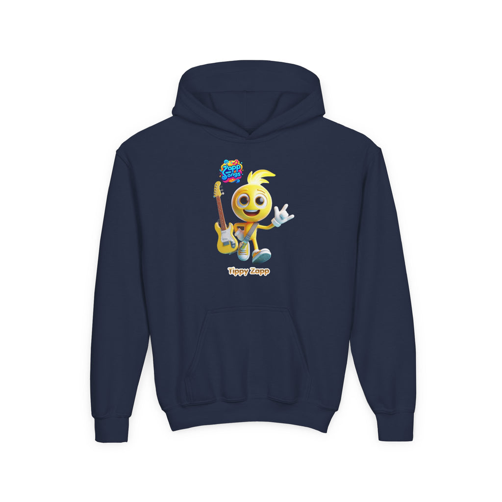"Tippy Zapp" Guitar Character Kids Hoodie