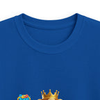 Kinder-T-Shirt – „Prinz Glitzer Zapp Figur“ Süße gekrönte Sonne Grafik