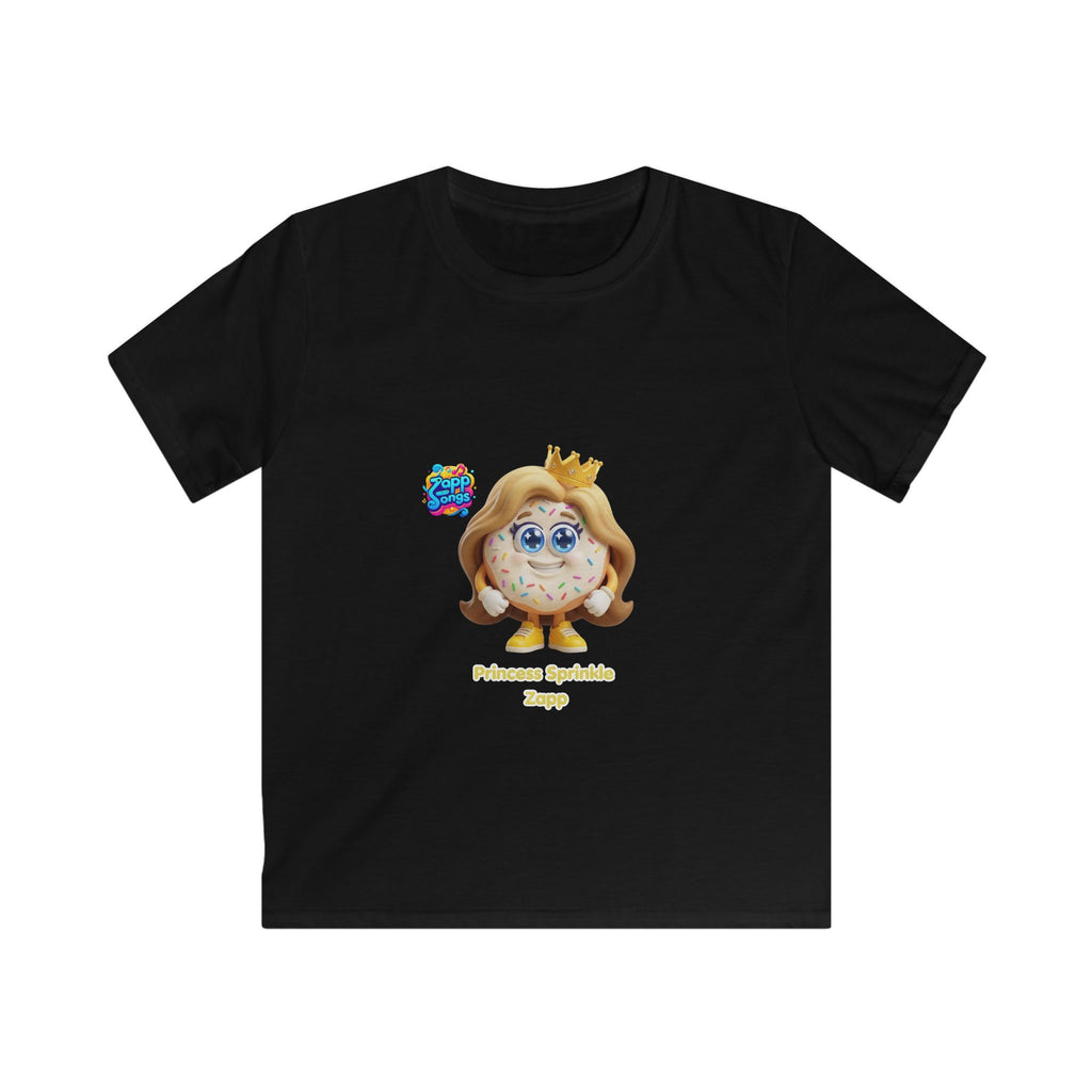 Kids Tee - Princess Sprinkle Donut Zapp Character  — Cute Crowned Sprinkle Character Shirt