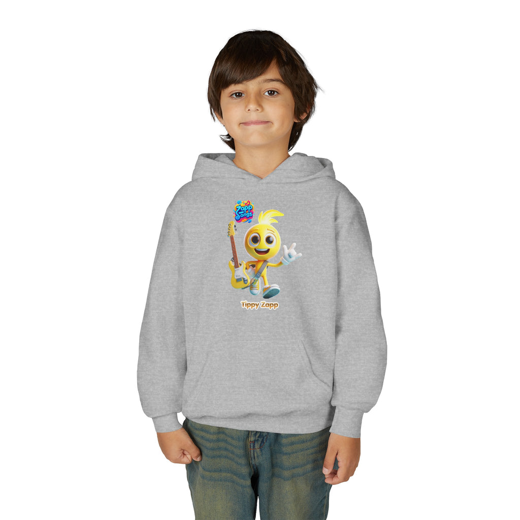 "Tippy Zapp" Guitar Character Kids Hoodie