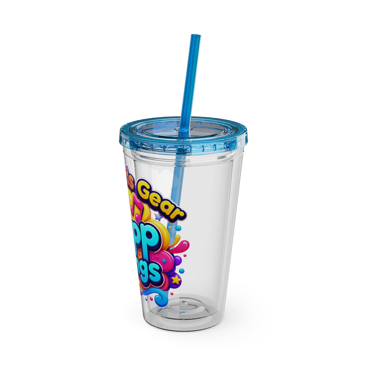 Zapp Songs Kids Tumbler with Straw — 16oz Colorful Music Logo Cup