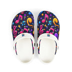 Zapp Kids Musical Notes EVA Foam Clogs — Colorful Music Print Slip-On Shoes