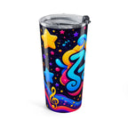 Music Vibes 20oz Tumbler — Colorful 'Zappy Songs' Stars & Notes Travel Cup