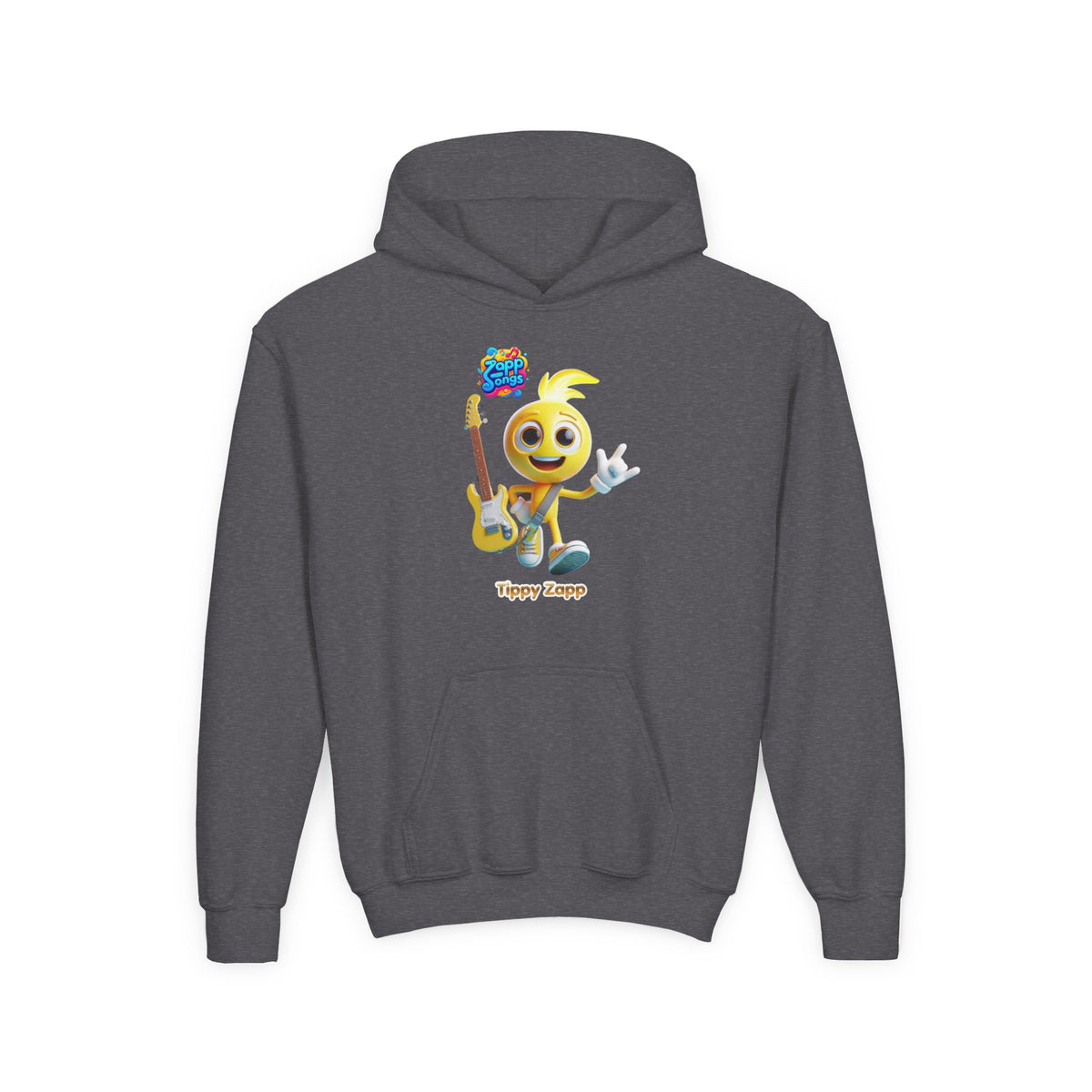 "Tippy Zapp" Guitar Character Kids Hoodie