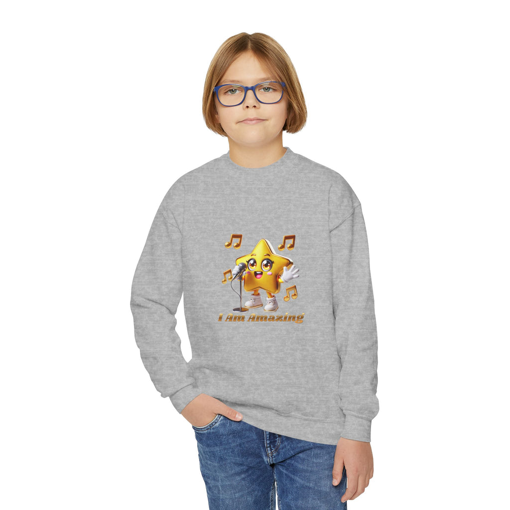 Twinkie Zapp “I AM AMAZING”  — Youth Crewneck Sweatshirt