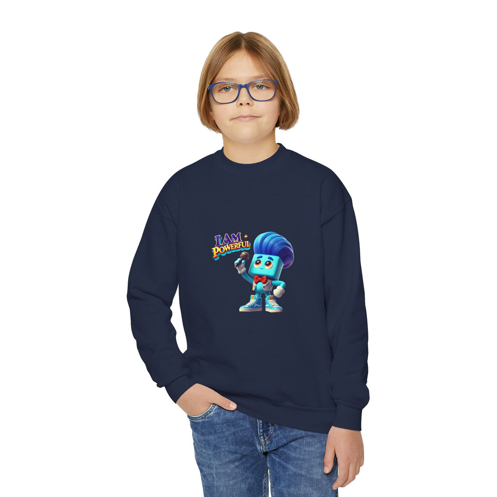 Rappa Zapp "I Am Powerful" — Youth Crewneck Sweatshirt