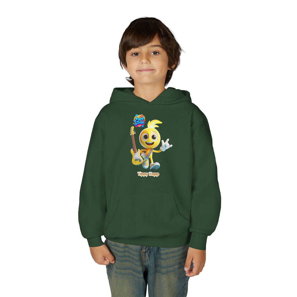 "Tippy Zapp" Guitar Character Kids Hoodie