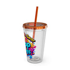 Zapp Songs Kids Tumbler with Straw — 16oz Colorful Music Logo Cup
