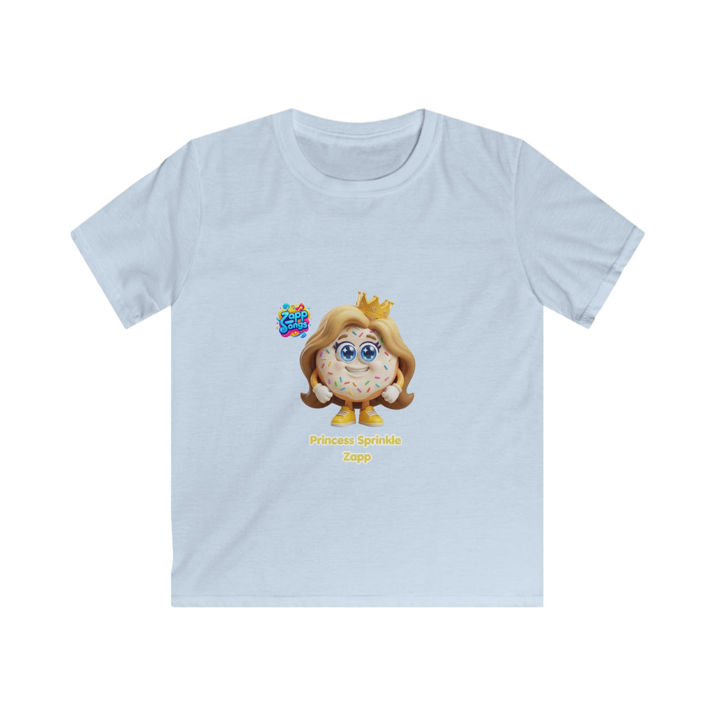 Kids Tee - Princess Sprinkle Donut Zapp Character  — Cute Crowned Sprinkle Character Shirt