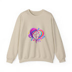 ZappMoms Heart Mom and Child Crewneck Sweatshirt