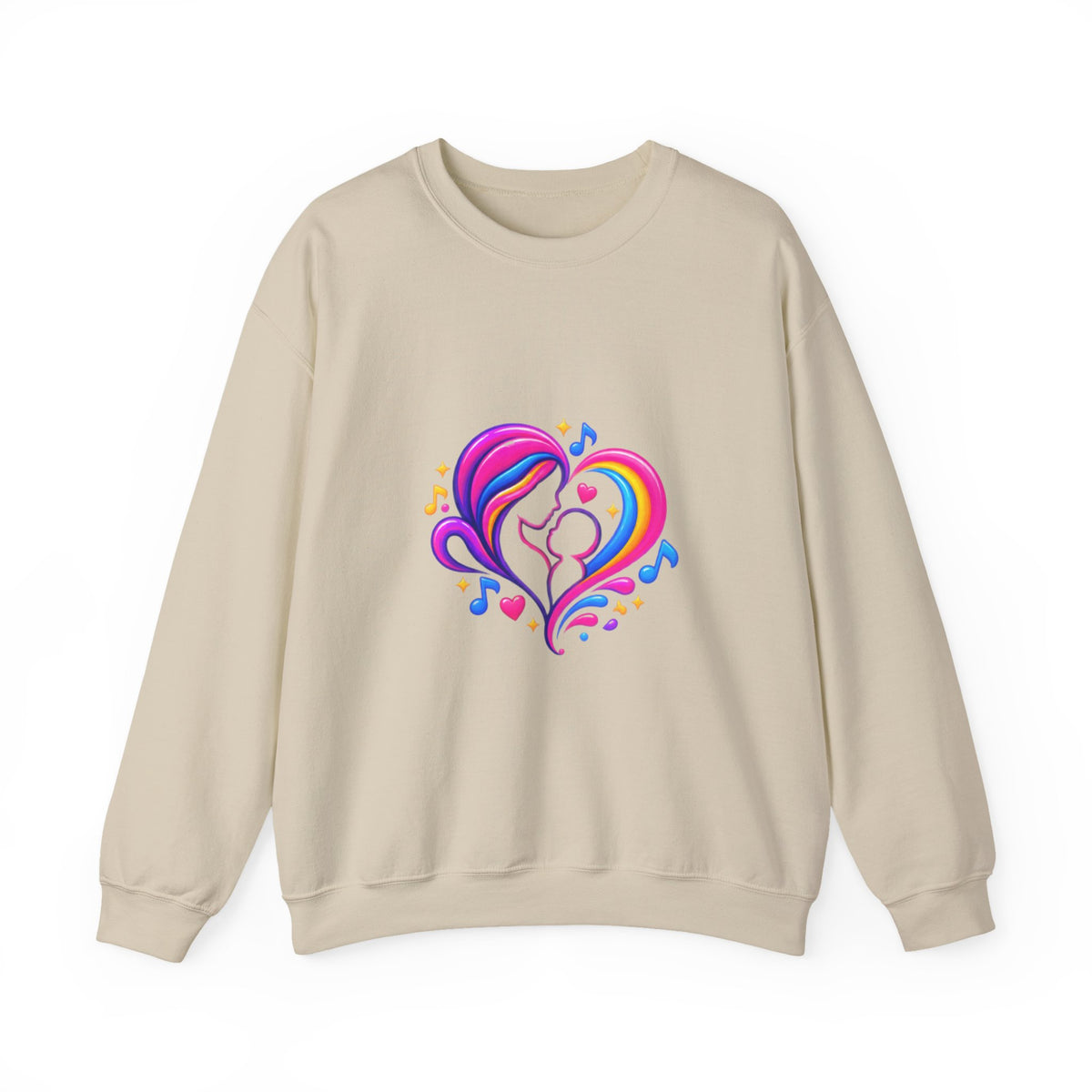 ZappMoms Heart Mom and Child Crewneck Sweatshirt