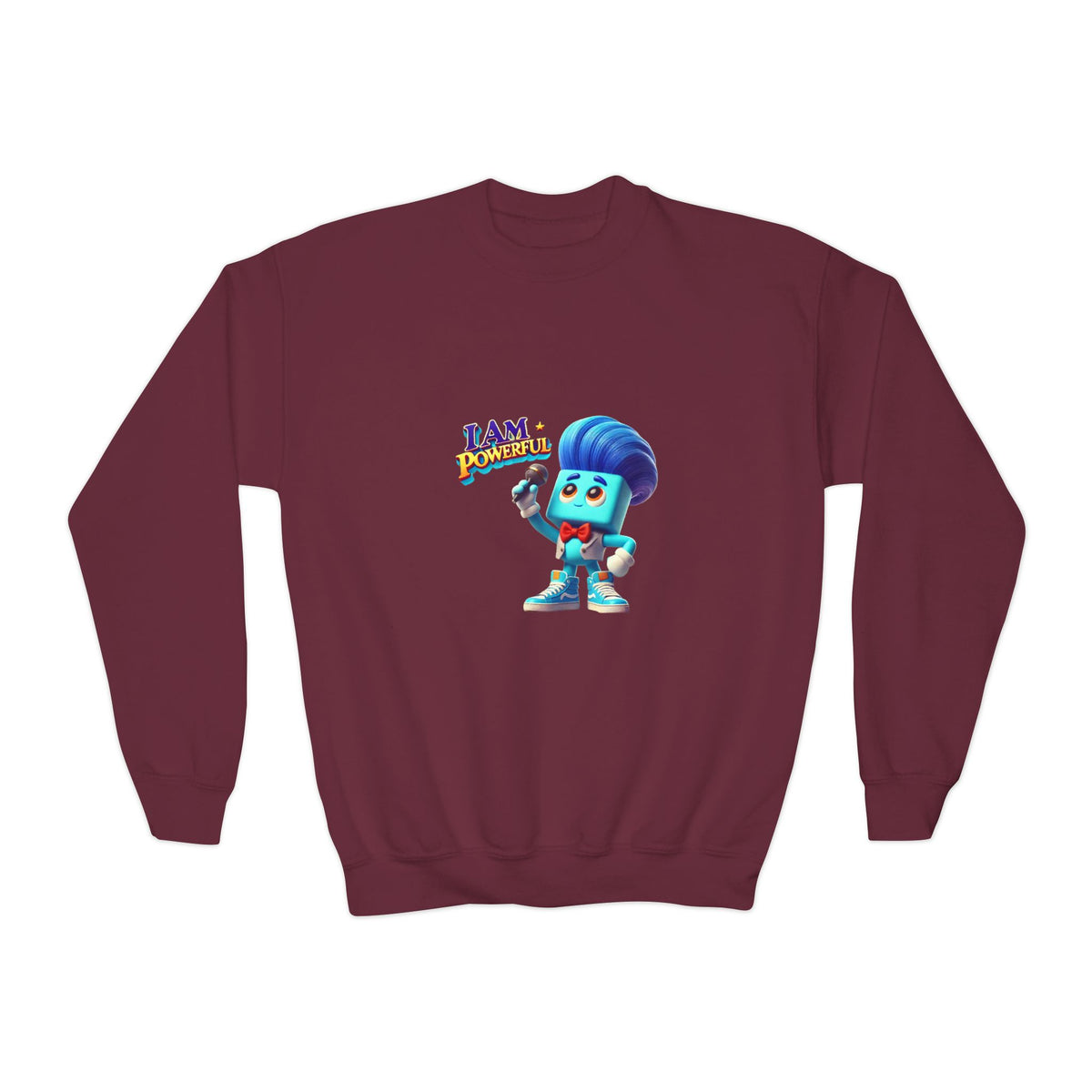 Rappa Zapp "I Am Powerful" — Youth Crewneck Sweatshirt
